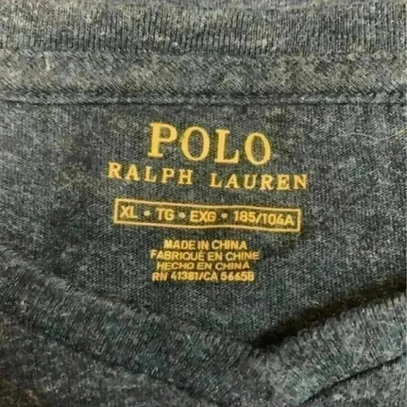 ⭐️ Polo Ralph Lauren blue cotton tee shirt in size xl - Picture 4 of 5